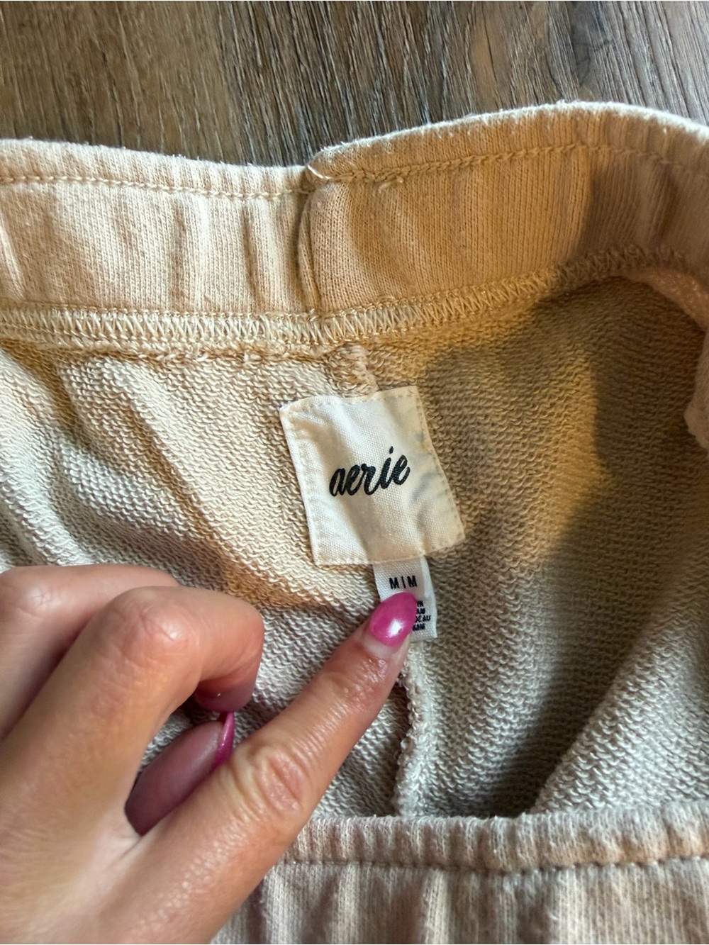 M aerie Cream sweatpants